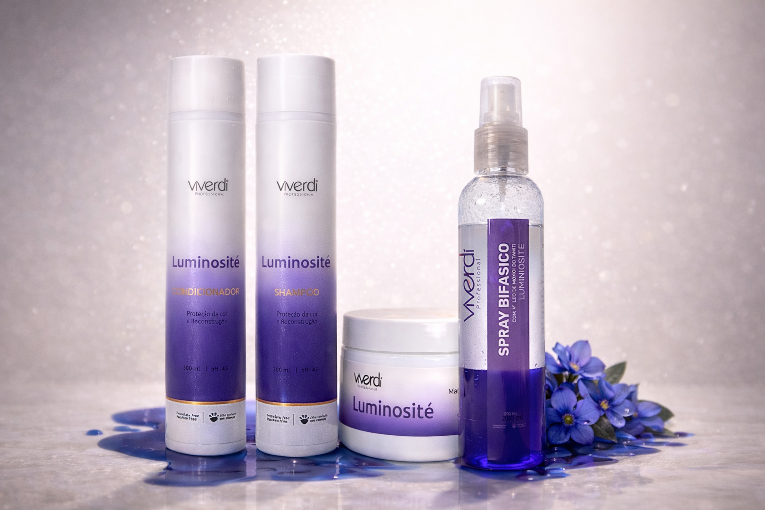 C223109A-7F87-4BAF-8390-6BDA3CE325F9 Kit completo para Loiras Luminosité - Proteção da cor e Restauração (4 produtos) - Imagem 1